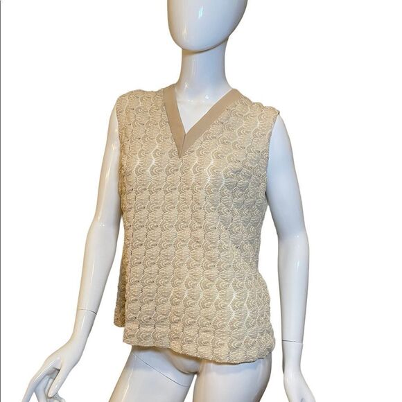 Vintage Lurex Metallic Gold Coordinated Sweater Set - Picture 3 of 15